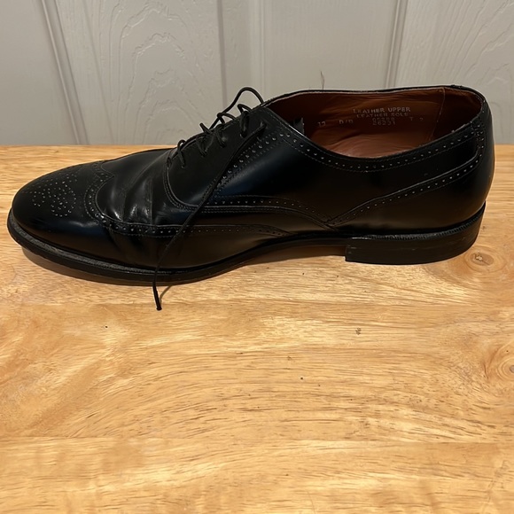 MENS BOSTONIAN BLACK LEATHER SHOES•SIZE 13 - Picture 2 of 10